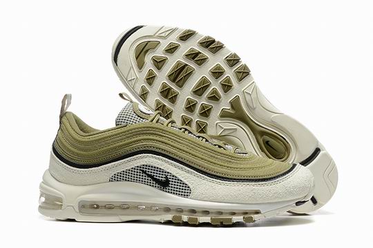 Cheap Nike Air Max 97 White Olive Black Men's Running Shoes-29